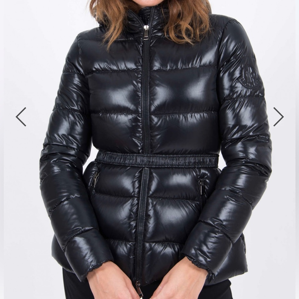 Moncler Rhin Hooded Quilted Down black Puffer Jacket- SIZE 5 - Picture 1 of 15
